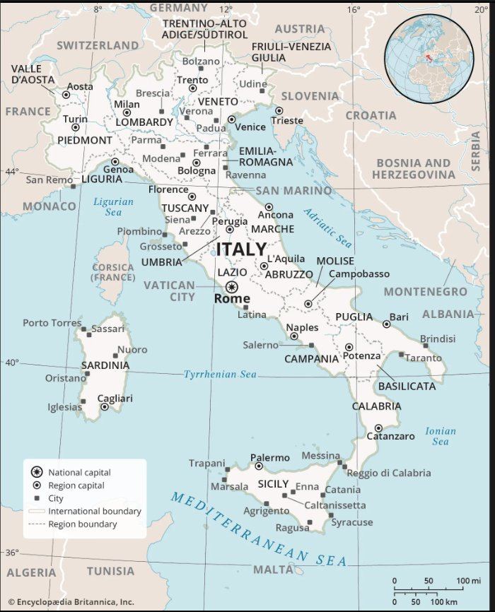 Map of Italy